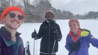 Columbia Bassett students pose during a ski trip in Cooperstown, New York.